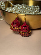 Ruhi jhumki - Maroon