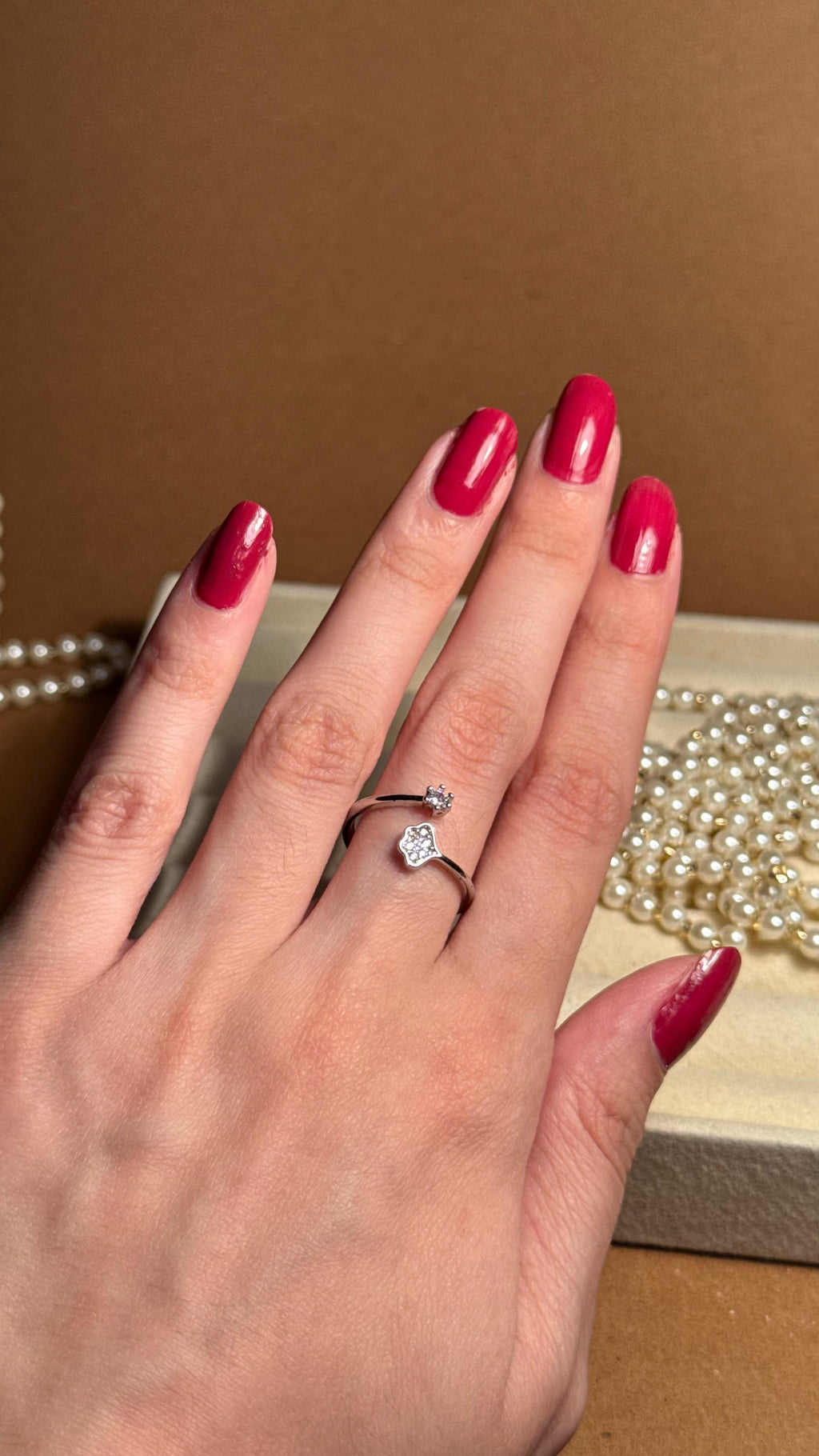 Paw silver ring