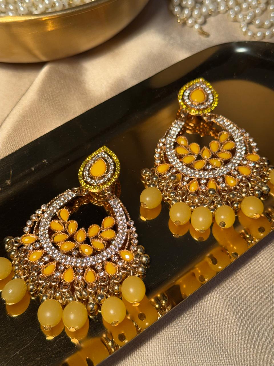 Nilofer Earrings - Yellow