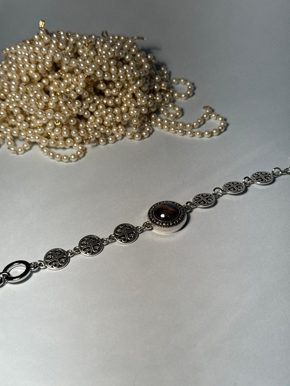 Halo Gem Bracelet - Black