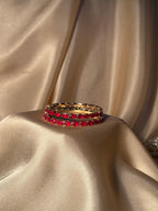 Glimmer bangles Gold - Red (kids collection)