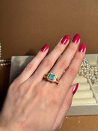 Gem Ring Gold - Turquoise