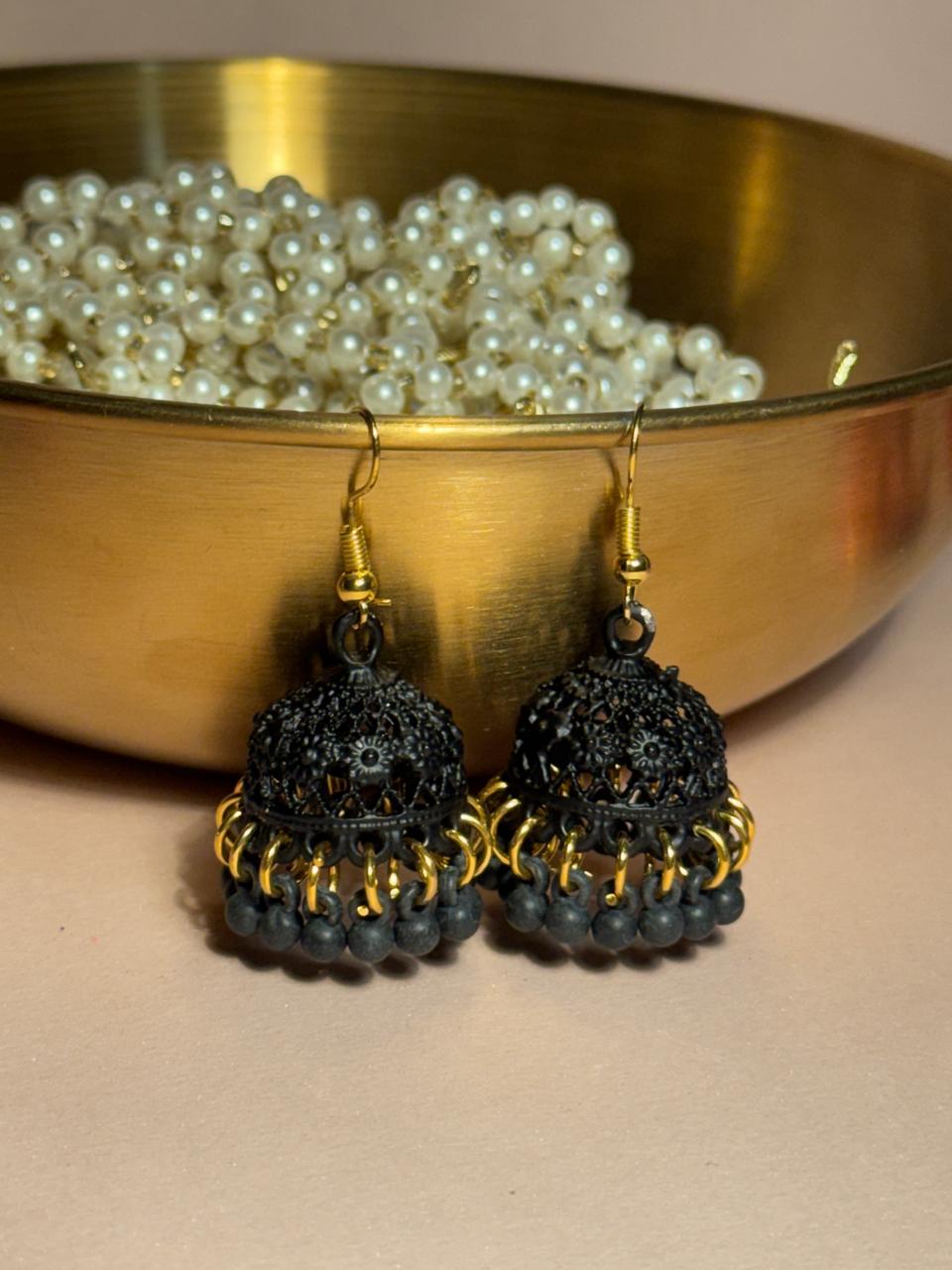 Ruhi jhumki - Black