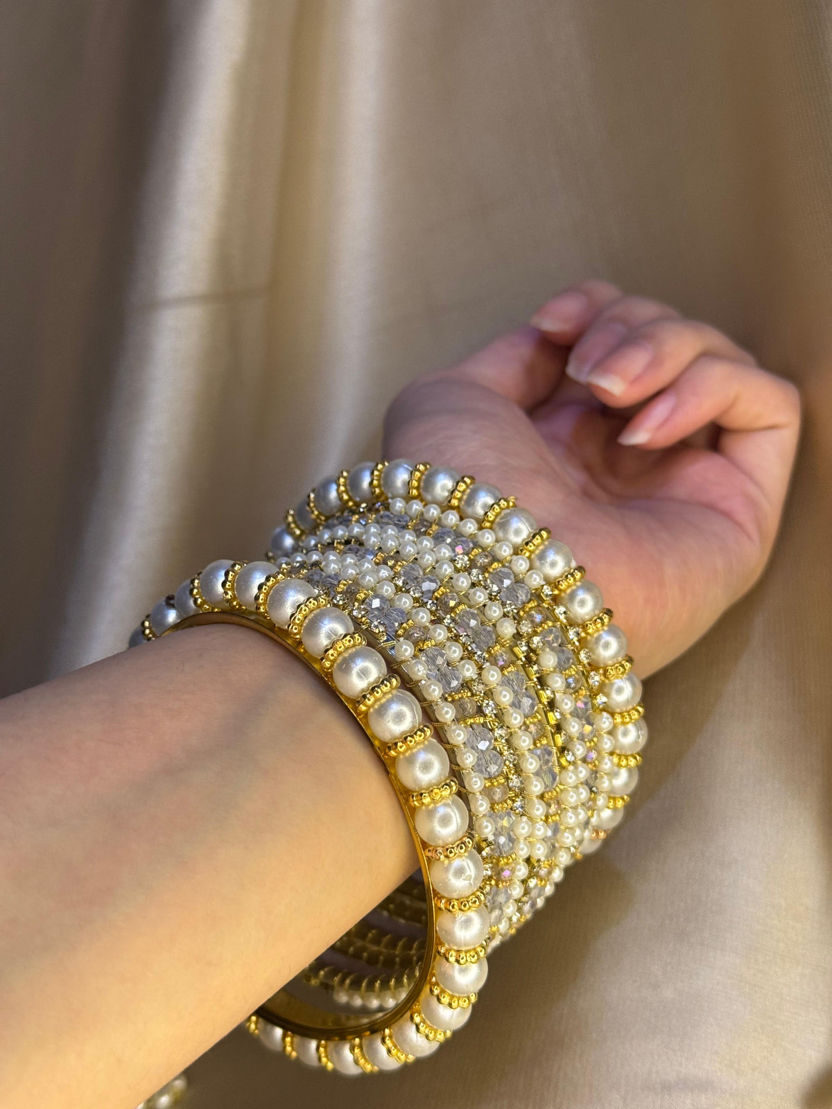 Moti Rani bangles - Grey
