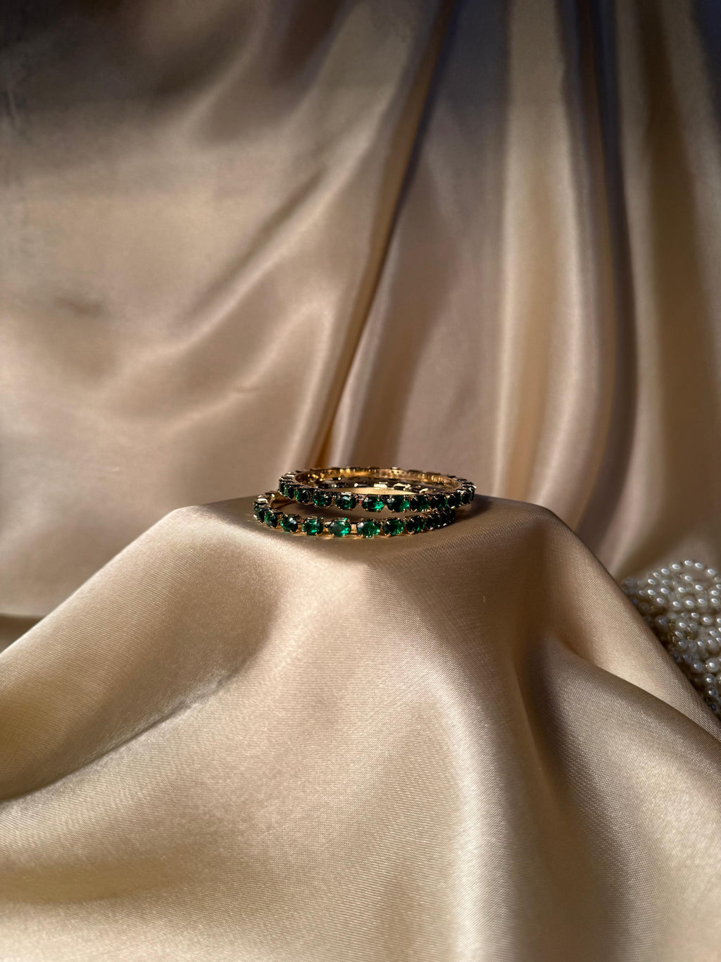 Glimmer bangles Gold - Green (kids collection)