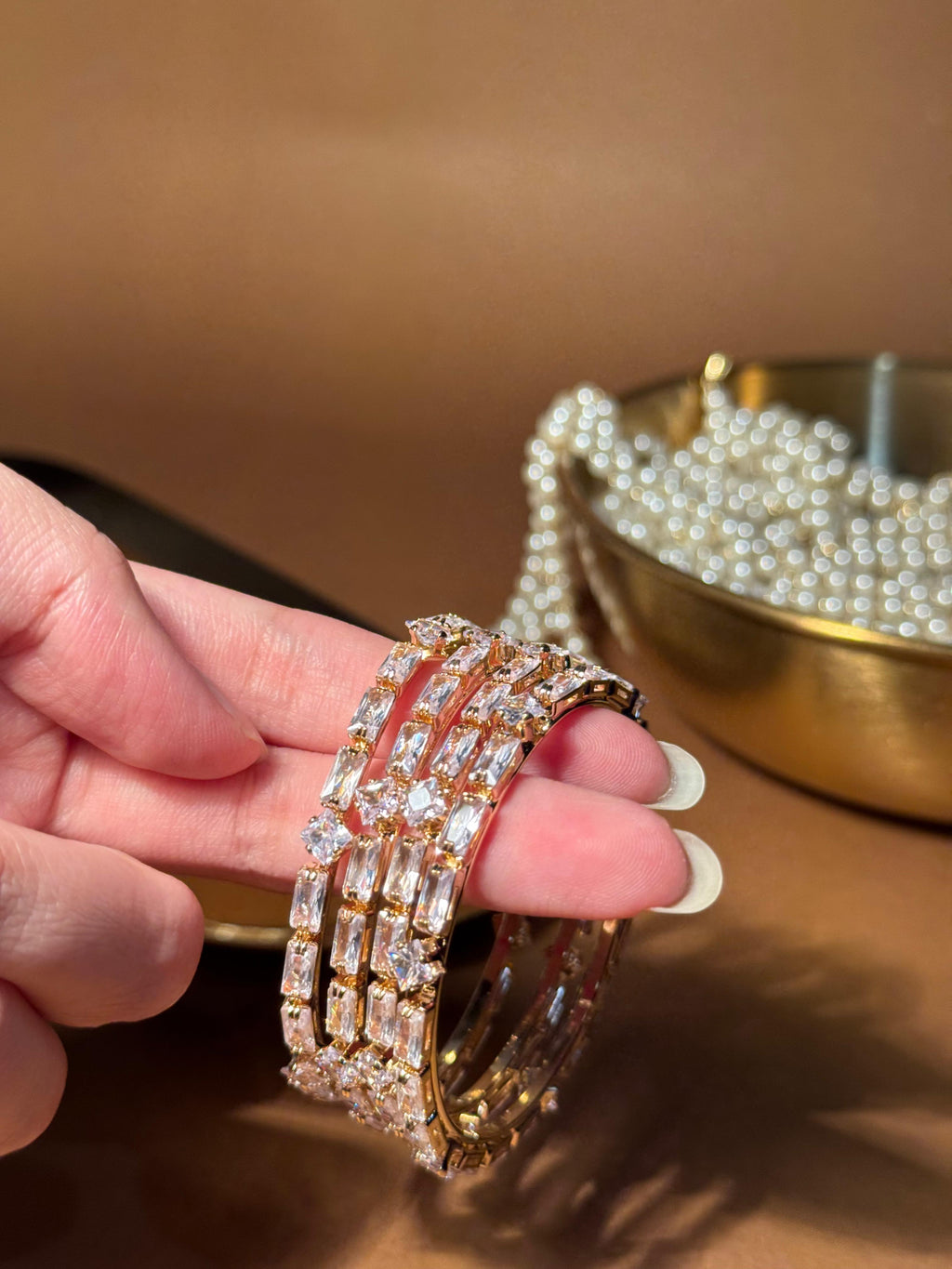 Noor bangles Gold - white (kids collection)