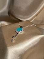 Round Pendant Necklace (Green)