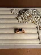 Gem Ring Gold - Black