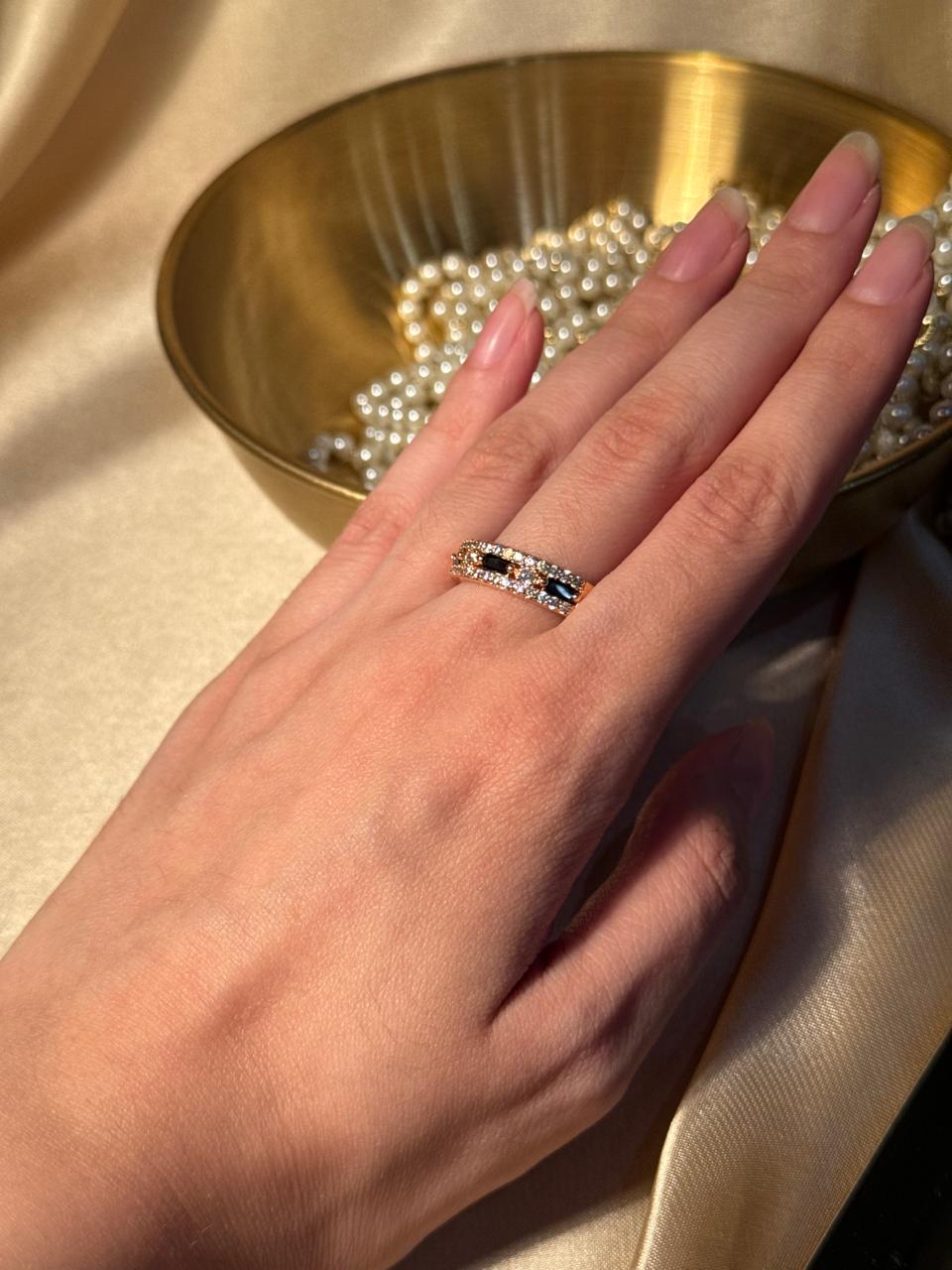 Zara Ring Gold - Black - 3