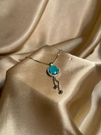 Oval Necklace Silver (Green)