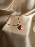 Royal Oval Necklace (Red)