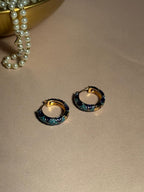 Enamel Hoops - Blue