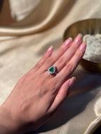 Droplet Ring silver - Green