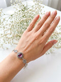 Halo Gem Bracelet - Purple