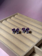 Bow Ties Studs - Purple