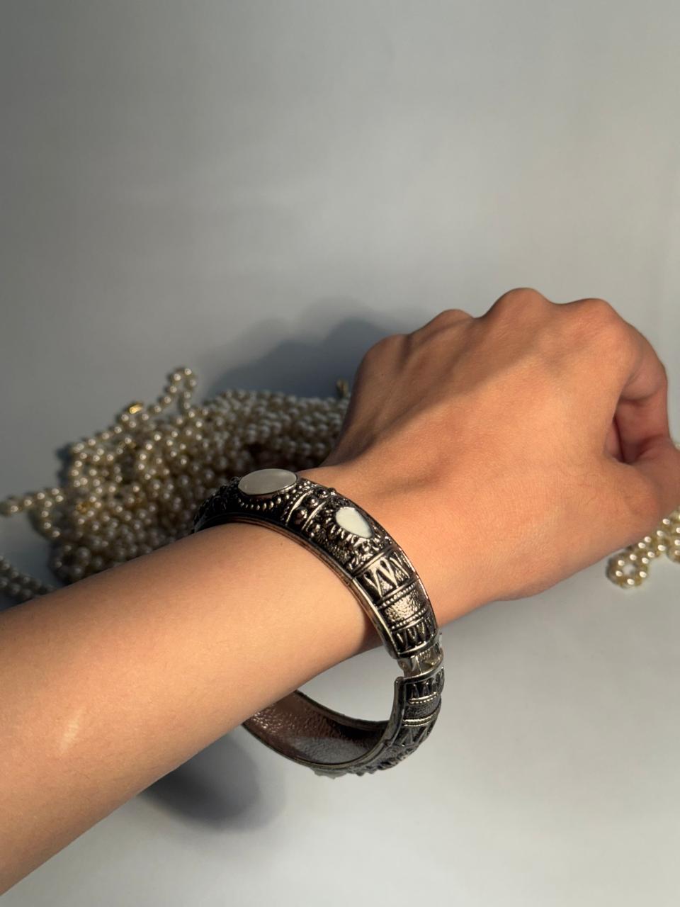 Silver Cuff (bracelet) - White