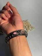 Silver Cuff (bracelet) - Pink