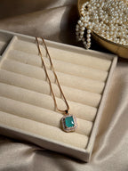 Cushion Pendant Necklace (Green)