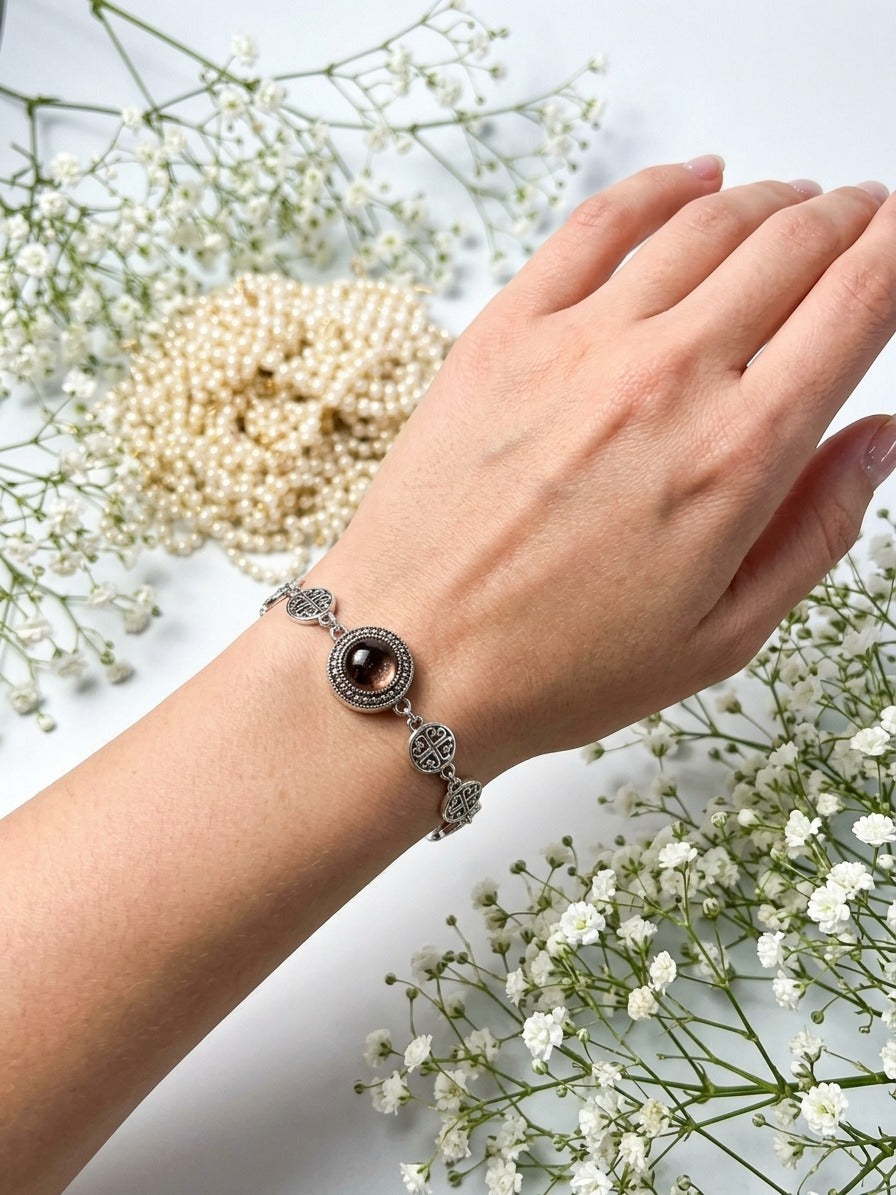 Halo Gem Bracelet - Brown