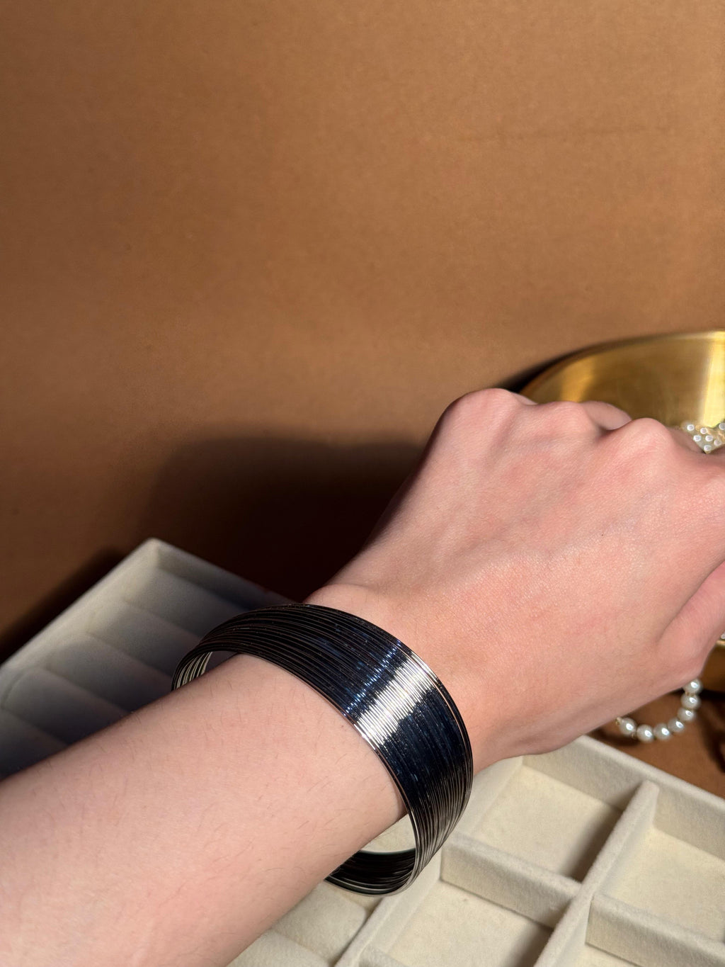 Celeste Cuff (bracelet) - Charcoal