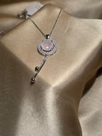 Round Pendant Necklace (Pink)