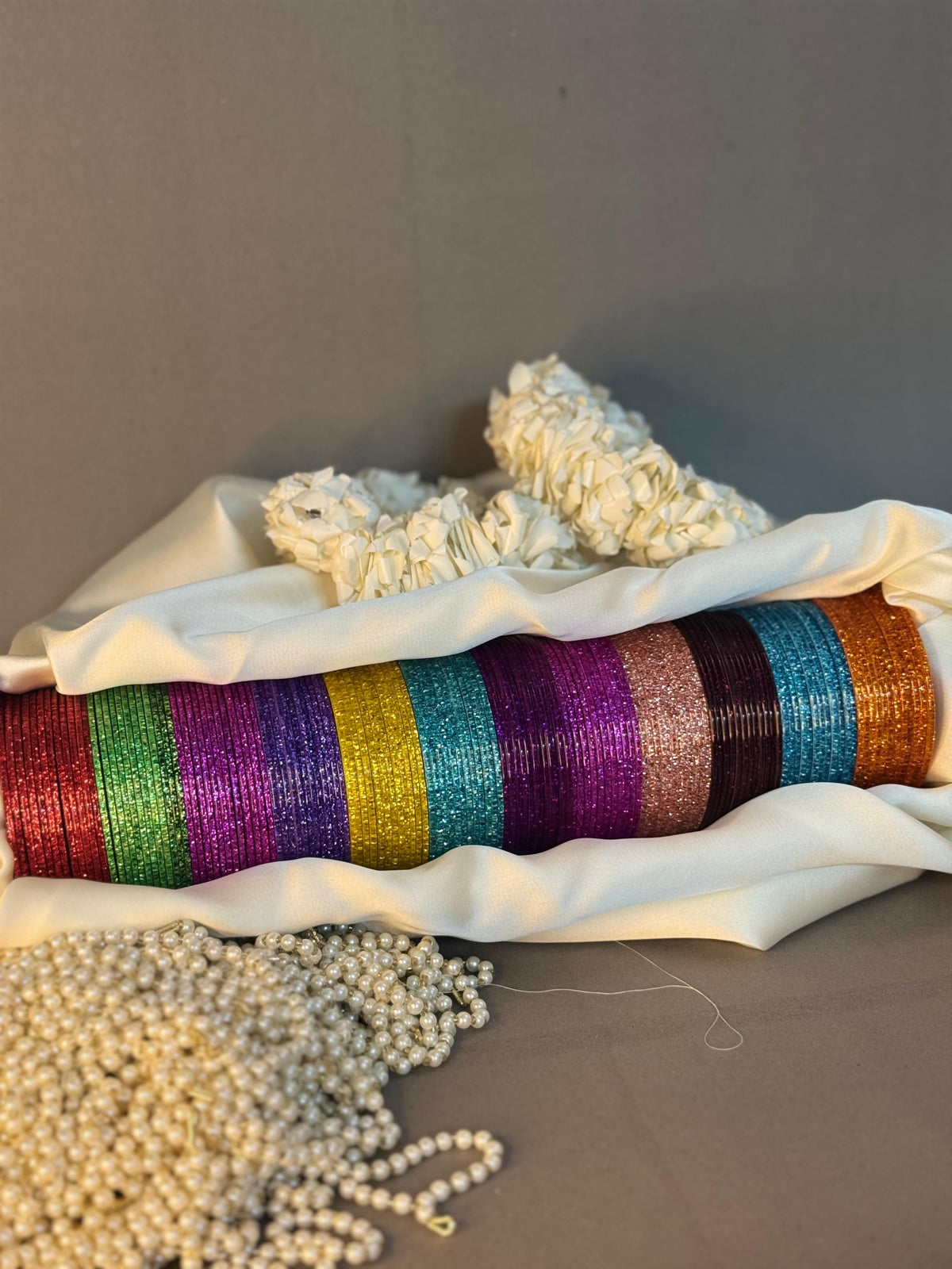Glitter Pop Bangles Set - 12 Colors
