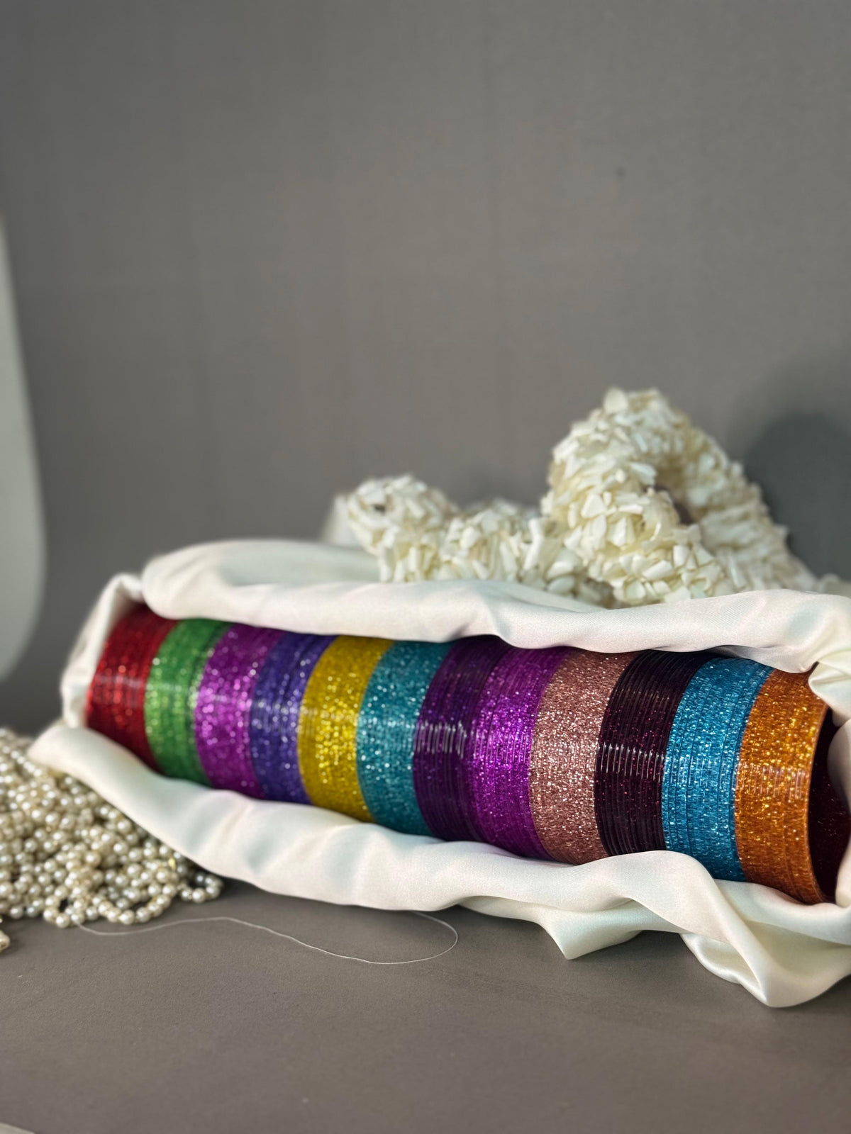 Glitter Pop Bangles Set - 12 Colors