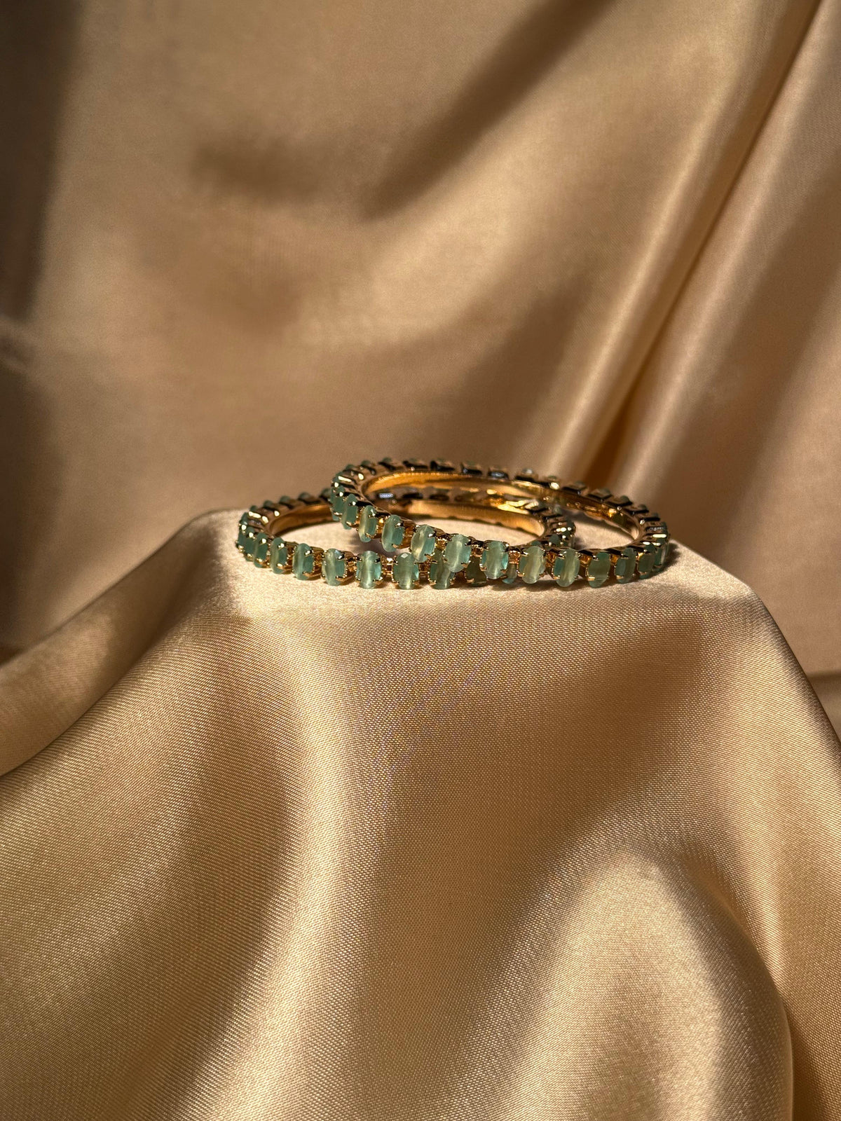 Zara bangles Gold - Light Green (kids collection)