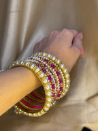 Moti Rani bangles - Dark Pink