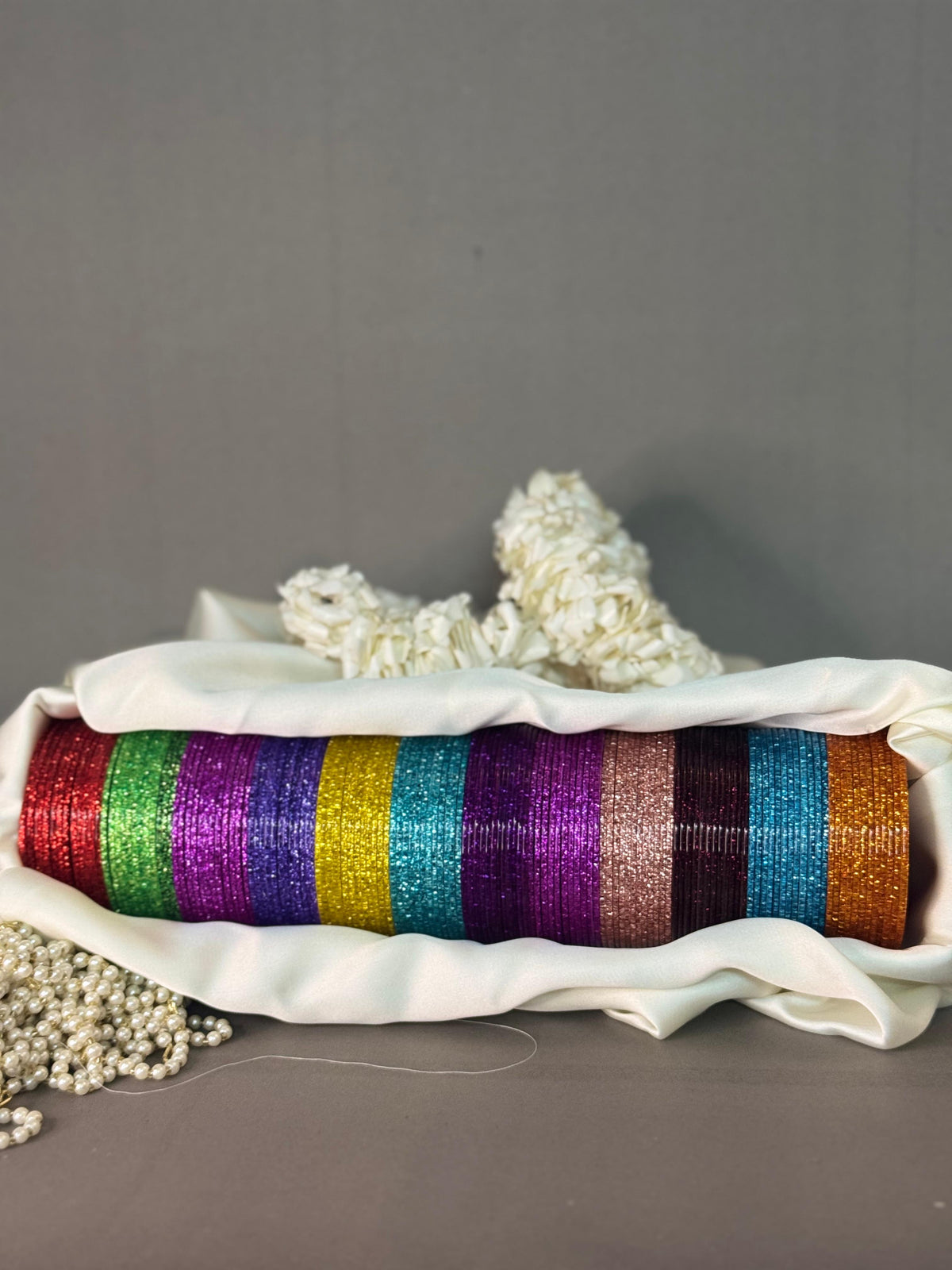 Glitter Pop Bangles Set - 12 Colors