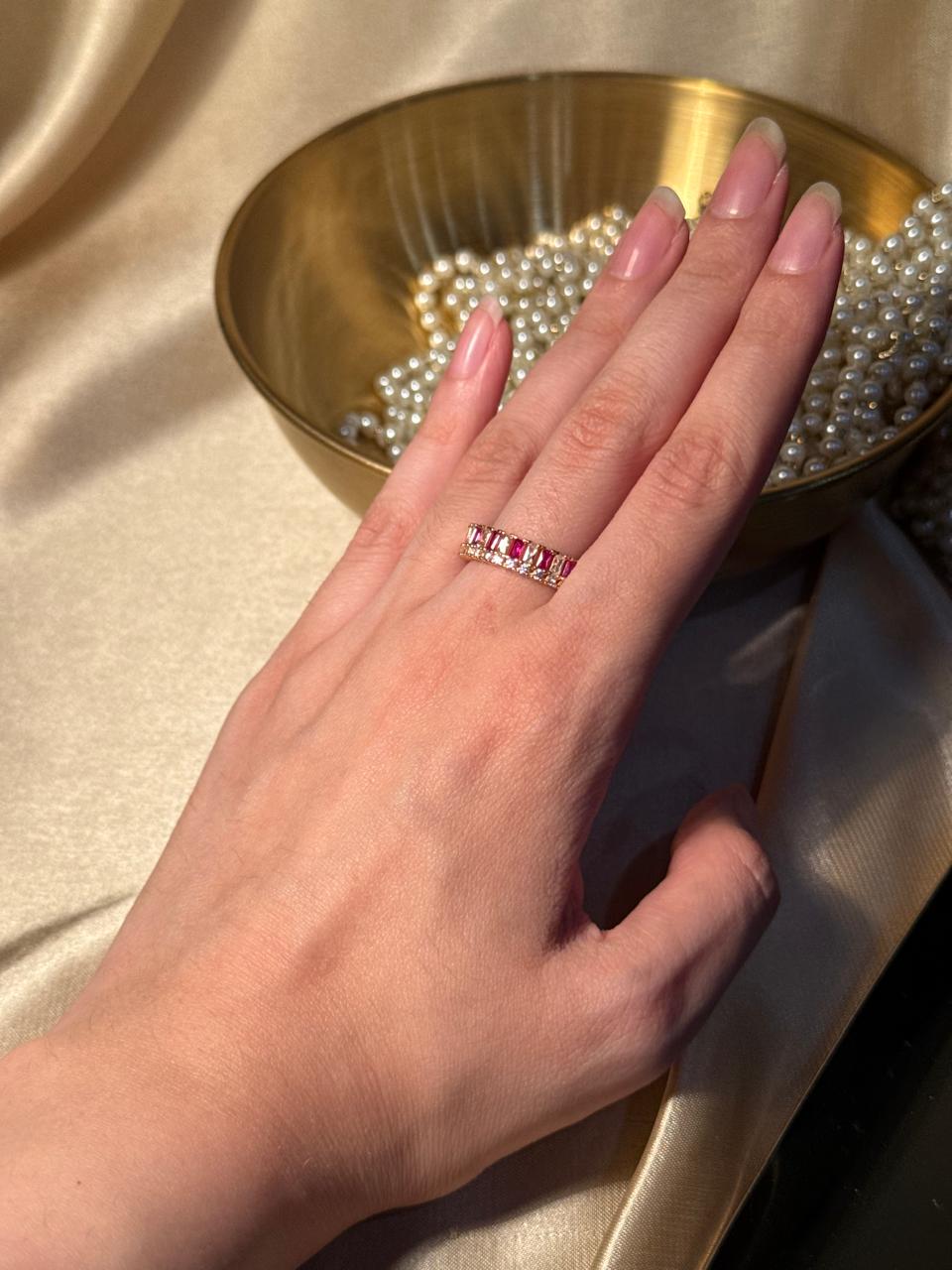 Zara Ring Gold - Pink - 3
