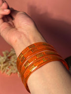 Pop Petal Bangles - Orange