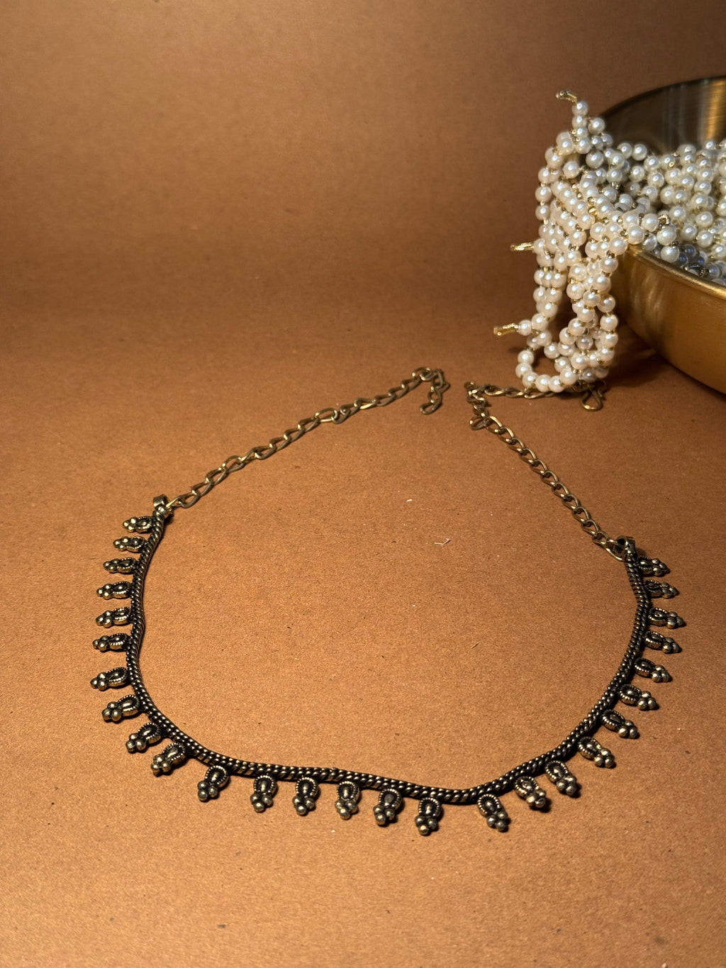 Oxidized Necklace Pineapple - Gold