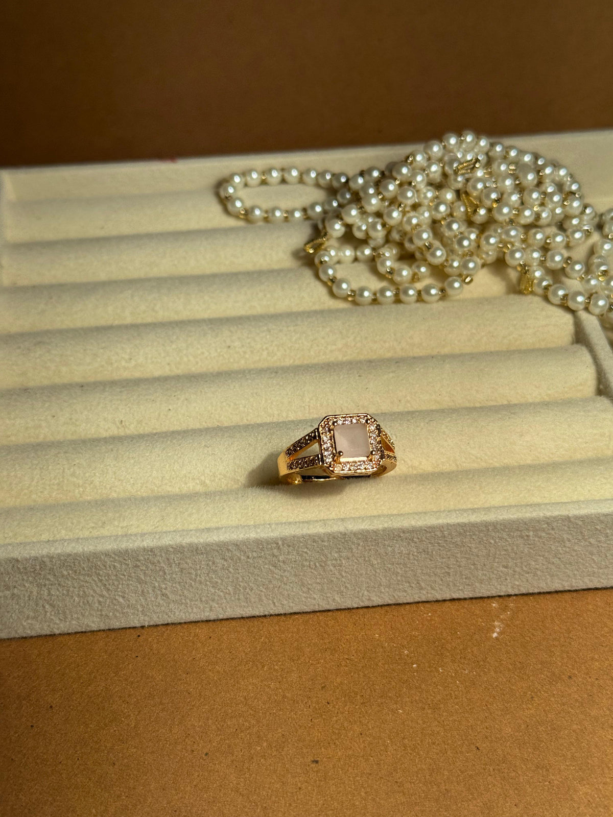 Gem Ring Gold - Pink