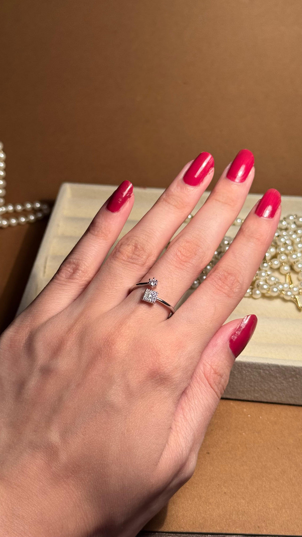 Square silver ring