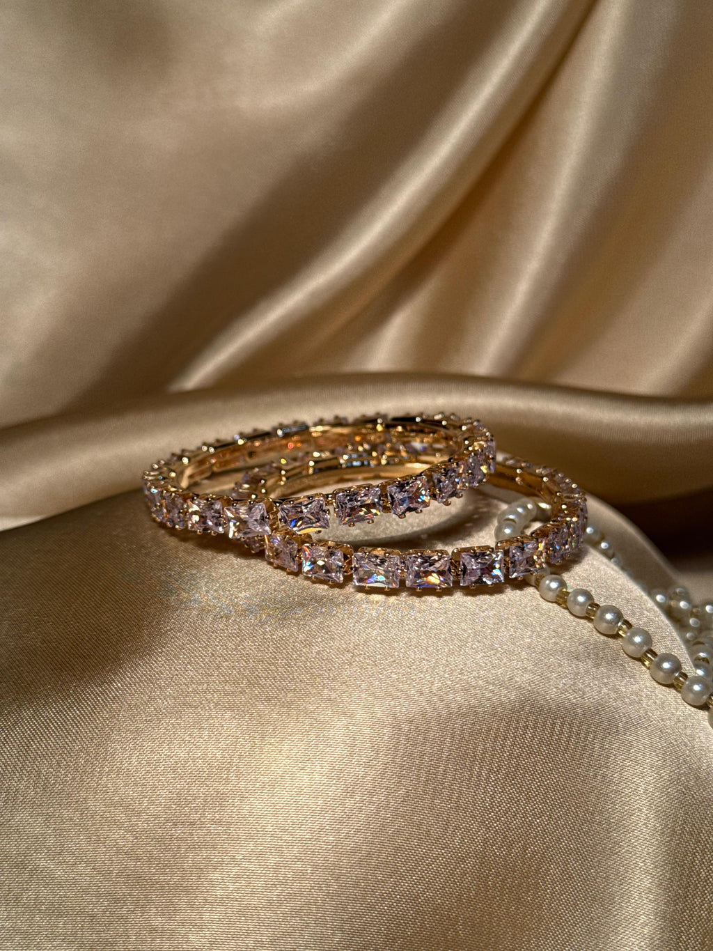 Prism bangles Gold - White  (kids collection)