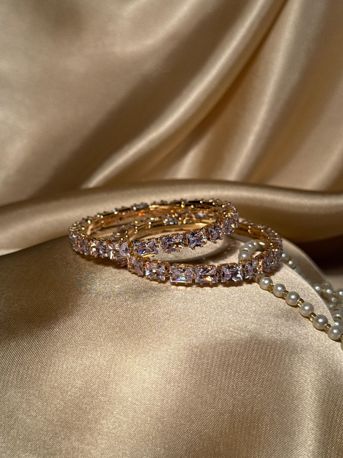 Prism bangles Gold - White  (kids collection)
