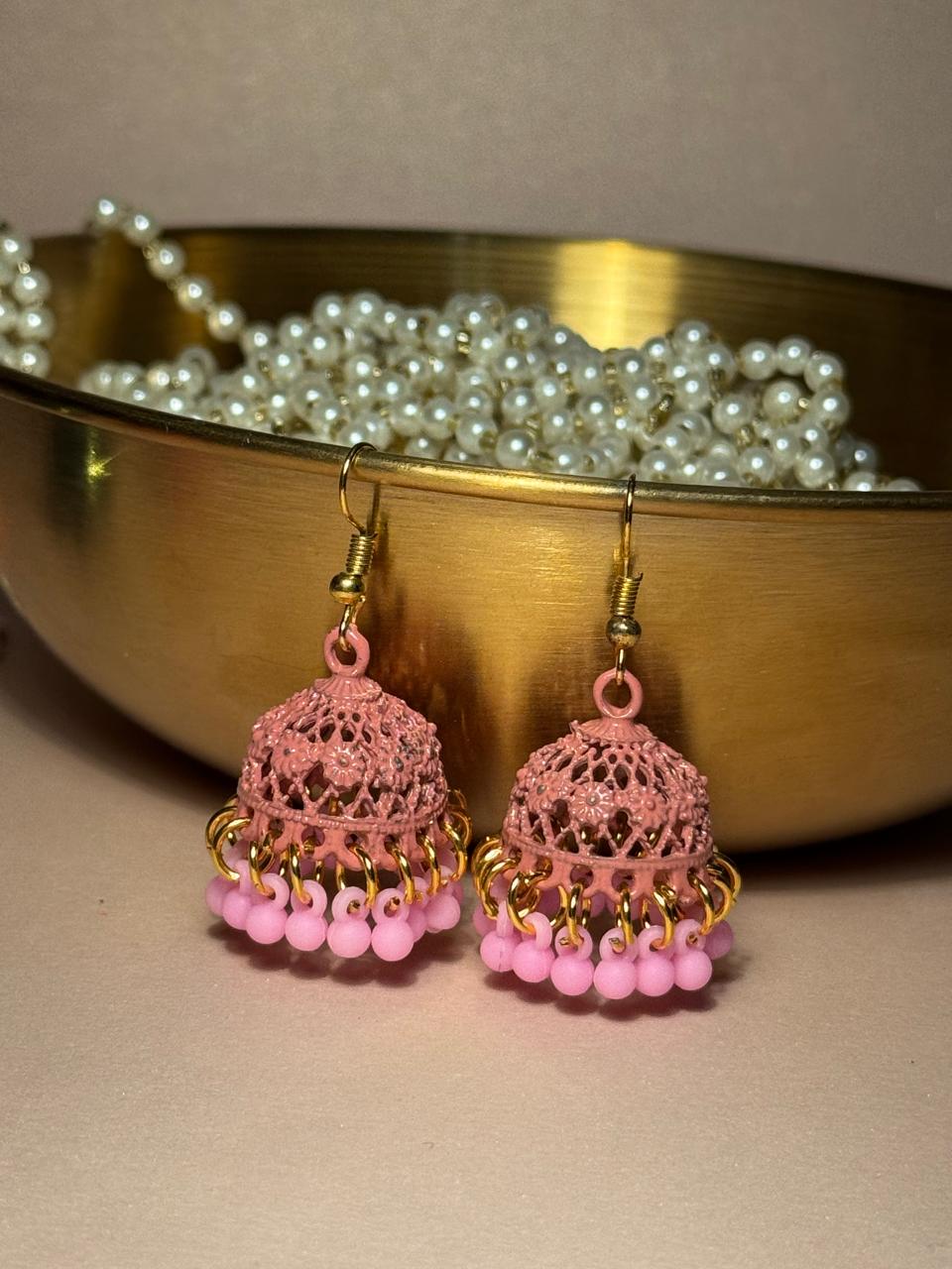 Ruhi jhumki - Pink