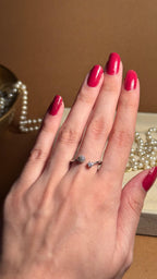 Dazzling silver ring