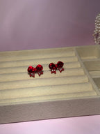 Bow Ties Studs - Red