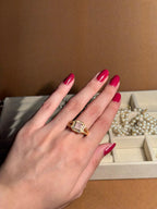 Gem Ring Gold - Pink