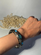 Silver Cuff (bracelet) - Blue