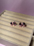 Bow Ties Studs - Light Pink