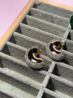 Gem hoops - Silver holographic