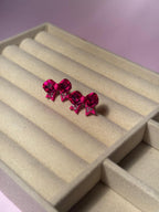 Bow Ties Studs - Pink