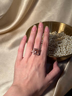 Square Bedazzled Ring Gold