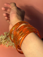 Pop Petal Bangles - Orange