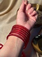 Sparkling bangles - Red