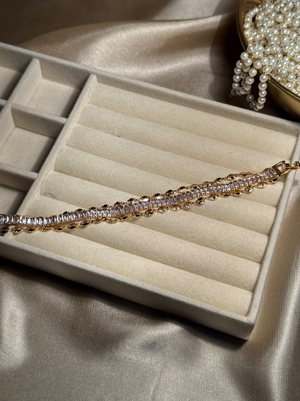 Leaf bracelet - Gold and Silver