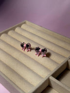 Bow Ties Studs - Light Pink